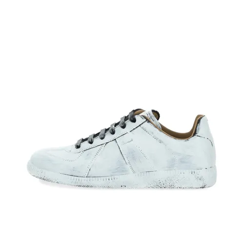 Maison Margiela Replica Разрисованный Effect Low Топ Кроссовки для скейтбординга Женские Белые Потертый