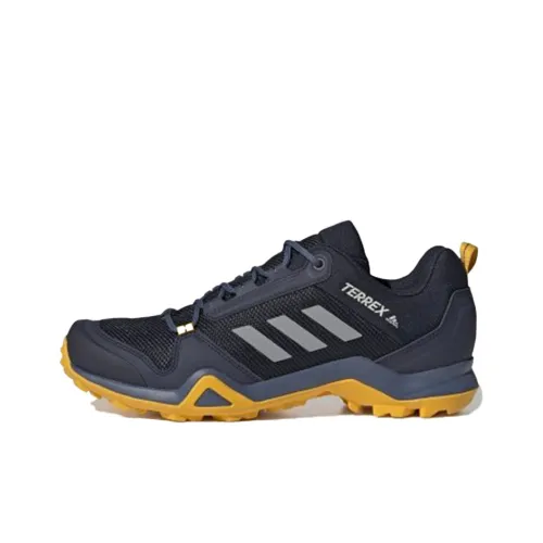 adidas Terrex AX3 GTX Hiking Дышащий Низкий Топ Походная обувь Мужская Черный Синий Желтый