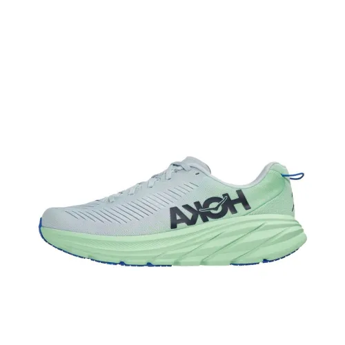 HOKA ONE ONE Rincon 3 Амортизация Дышащий Устойчивый к истиранию Противоскользящий Низкий Топ Беговые кроссовки Мужские Белый Зеленый