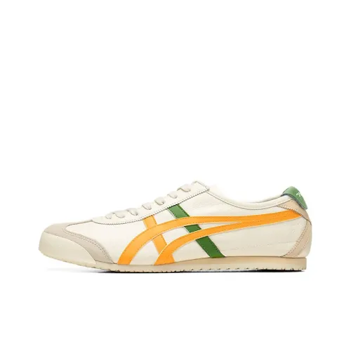 Onitsuka Tiger MEXICO 66 Износостойкий и Легкий Низкий Топ Повседневные Беговые кроссовки Унисекс Экрю