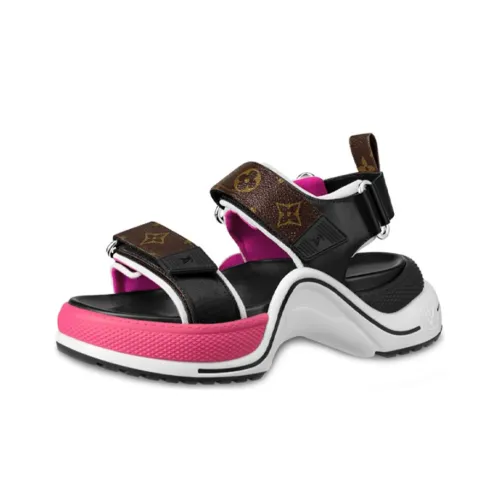 LOUIS VUITTON Archlight Пляжные сандалии Женские Розовый Черный