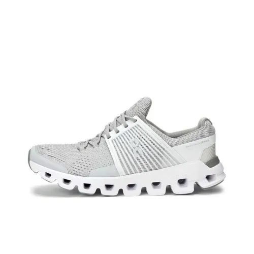 On Cloudswift Амортизаторы Шок Сопротивление Скольжению Устойчивость Низкий Топ Беговые кроссовки Женские Серый Белый