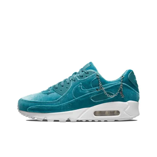 Nike Air Max 90 Low Топ Повседневные Беговые Кроссовки Женские Озерный Зеленый