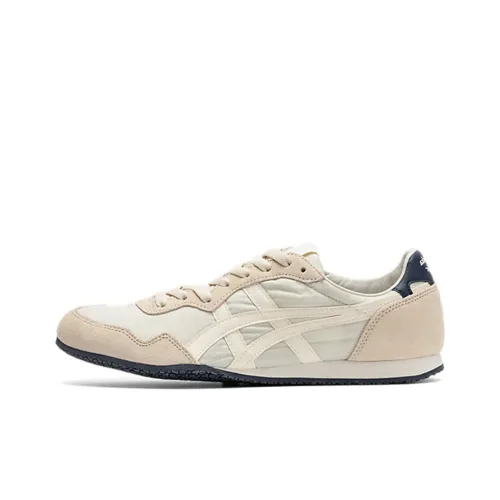 Onitsuka Tiger Serrano Abrasion Resistant Coating Низкий Топ Повседневная Обувь Унисекс Серый Бежевый