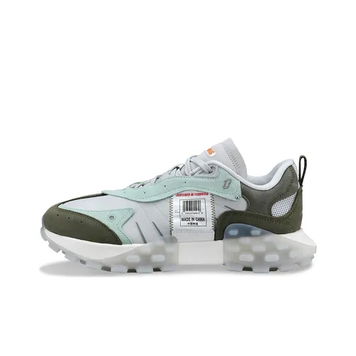 LiNing Амортизация Противоскользящий Устойчивый к истиранию Покрытие Поддержка Низкий Топ Спортивная Повседневная Обувь Мужская Ледниковый Серый