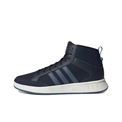 Adidas Court80s Slip-Resistant MID Топ Кроссовки для тенниса Унисекс Синий Белый