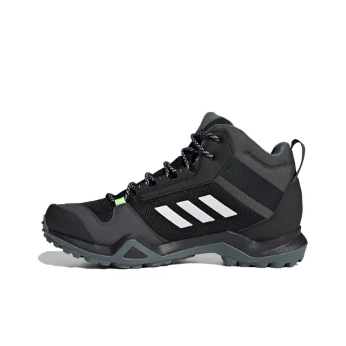 adidas Terrex AX3 GTX MID Дышащий MID Топ Походная обувь Мужская Черный Серый