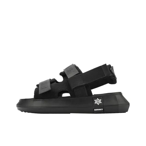 NORVINCY Американский уличный стиль Спортивные пляжные сандалии унисекс с наклейкой