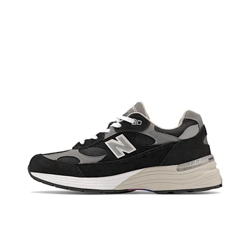 New Balance NB 992 Low Топ Повседневный Городской Коммутер Беговые кроссовки Унисекс Черный Сделано в США