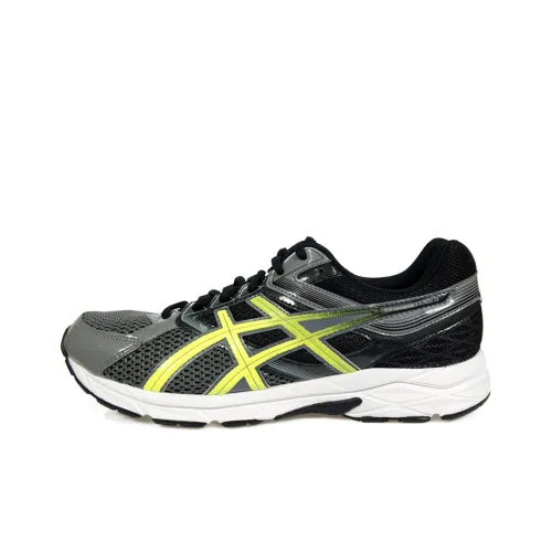Asics Гель Contend 3 Устойчивые к истиранию Низкие Кроссовки для Бега Мужские Черные Желтые