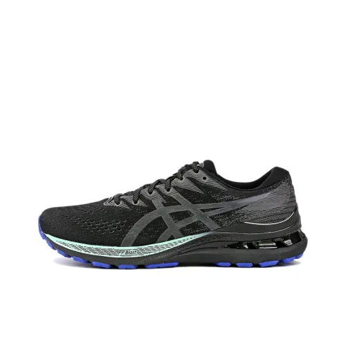 Asics Gel Kayano 28 Low Top Марафон Беговые кроссовки Мужские Черный Зеленый