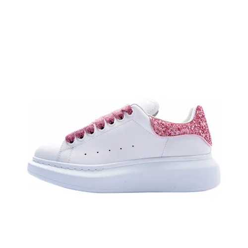 Alexander McQueen OVERSIZED Низкий Топ Стильный Скейтбординг Женские Блестящий Розовый Розовый