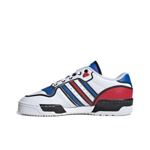 Adidas Originals Rivalry Low Противоскользящие амортизаторы Низкие Скейтборд Кроссовки Унисекс Белый Красный Синий