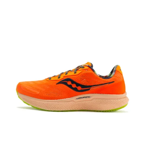 Saucony Triumph 19 Low Топ Беговые кроссовки Мужской Оранжевый