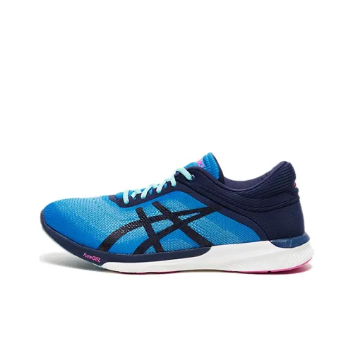 Asics Fuze Дышащий Легкий и Устойчивый к Износу Низкий Топ Беговые кроссовки Женские Синие