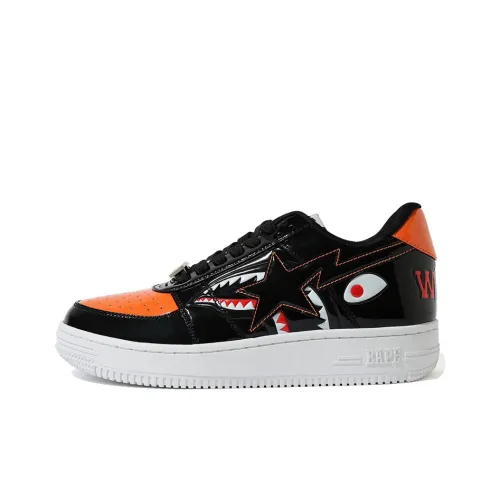 A BATHING APE MAD SHARK BAPE STA Низкий Топ Стильный Скейтбординг Мужской Черный