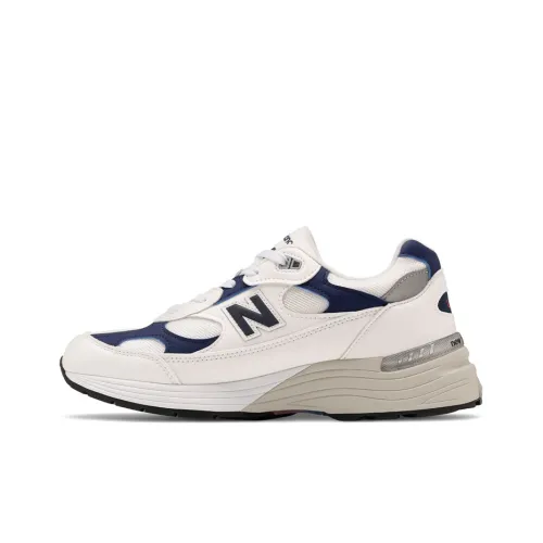 New Balance NB 992 Low Топ Повседневный Городской Коммутер Беговые кроссовки Унисекс Белый Синий