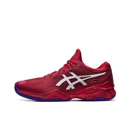 Asics Износостойкие Низкие Кроссовки для Тенниса Мужские Красные