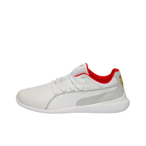 PUMA SF Evo Ca Ferrari Evo Cat Шокабойные Аbrasion-Resistant Slip-Resistant Низкий Топ Беговые кроссовки Мужской Белый