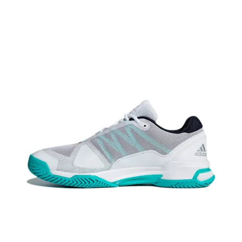Adidas Barricade Club Slip-Resistant Low-Top Tennis Shoes Men's Green White Adidas Barricade Club Slip-Resistant Низкие Кроссовки для Тенниса Мужские Зеленые Белые