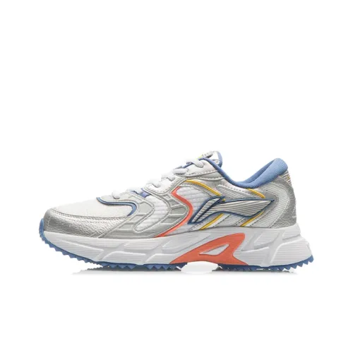 LINING Дышащие Низкие Кроссовки для Бега Мужские Серые Зеленые