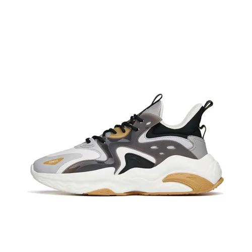 ANTA Mix 4,0 MIX4,0 Slip Устойчивый к истиранию и царапинам Покрытие Поддержка Низкий Топ Спортивная повседневная обувь Белый Серый