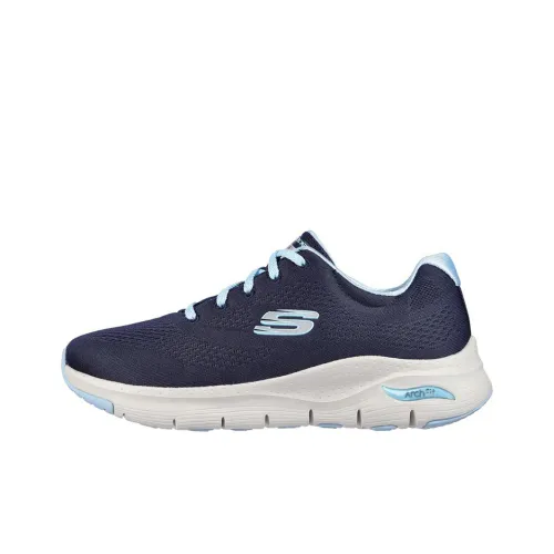Skechers Arch Fit Low Топ Повседневные Беговые Кроссовки Женские Синие