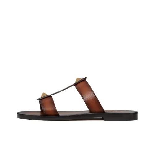 Valentino Roman Stud Slip-Ons Мужские Коричневые