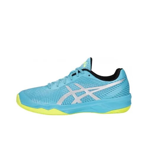 Asics Износостойкие Низкие Беговые Кроссовки Женские Синие Желтые