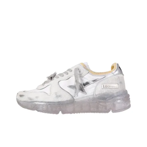 Golden Goose Running Sole Low Топ Повседневная обувь Женская Белая Серебряная