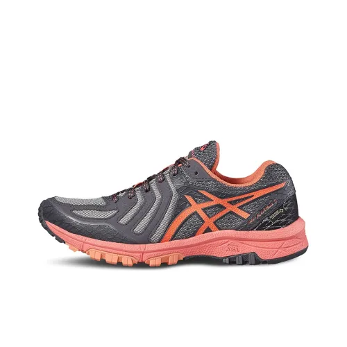 ASICS Гель Fujiattack 5 Устойчивые к истиранию Низкие Кроссовки для Бега Женские Серый Оранжевый