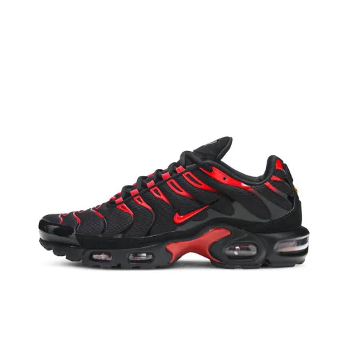 Nike Air Max Plus Low Топ Беговые кроссовки Мужские Черные Красные