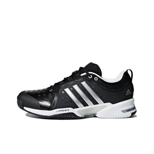 Adidas Barricade Classic Wide 4E Low Топ Теннисные Кроссовки Мужские Черно-Белые