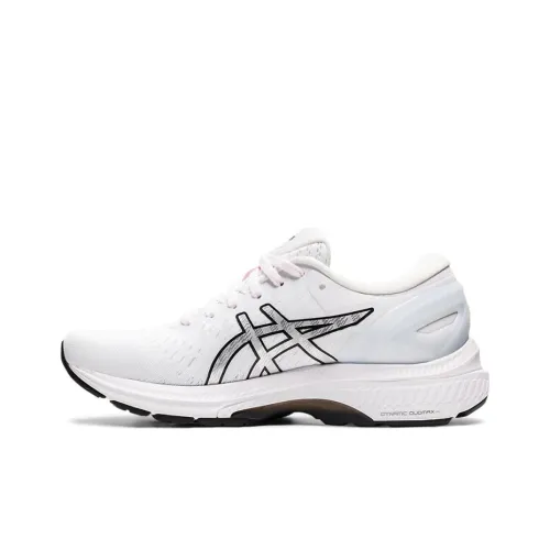 Asics Gel Kayano 27 Low Top Марафон Беговые кроссовки Женские Белые Серебряные
