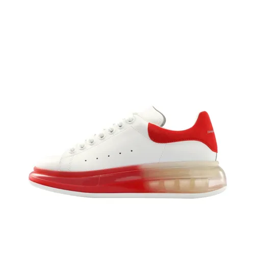 Alexander McQueen OVERSIZED Низкий Топ Стильные Скейтбординги Женские Красный Белый