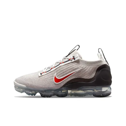 Nike VaporMax 2021 Low Топ Air Cushion Марафон Беговые кроссовки Мужской Серый Черный Красный Многоцветный