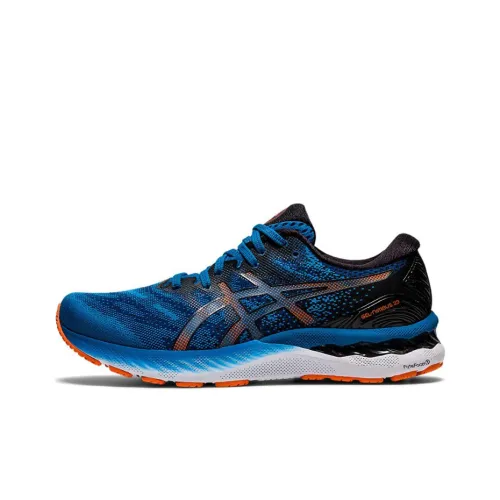 Asics Gel Nimbus 23 Low Топ Тренировочные Беговые Кроссовки Мужские Синий Черный