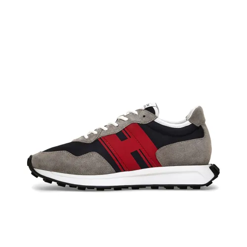 HOGAN H601 Устойчивый к истиранию Низкий Топ Повседневная обувь Мужская Серый Черный Красный