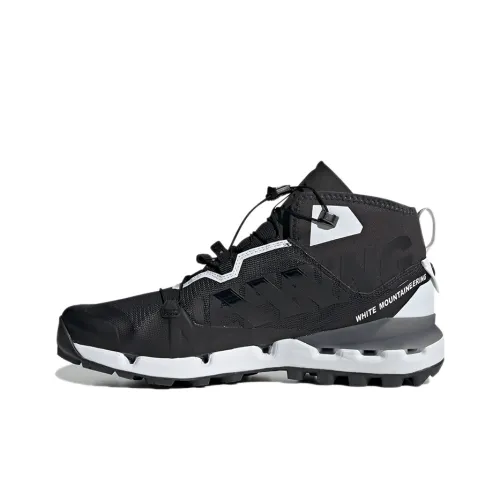 Adidas Terre Fast GTX Surround Устойчивый к истиранию Высокий Топ Походная обувь Мужская Черный Белый