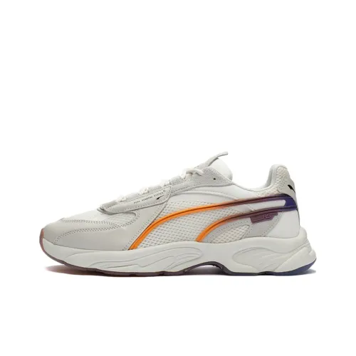 PUMA RS Connect Шокабойдеры Устойчивые к истиранию Низкий Топ Повседневные Беговые кроссовки Унисекс Белый Оранжевый