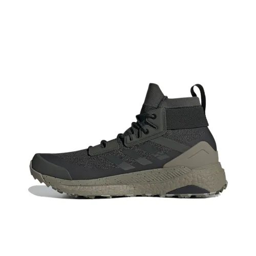 adidas Terrex FREE HIKER Parley MK Shock Absorbers Slip-Resistant Breathable High-Top Hiking Shoes Men's Black adidas Terrex FREE HIKER Parley MK Shock Absorbers Противоскользящие Дышащие Высокие Походные Ботинки Мужские Черные