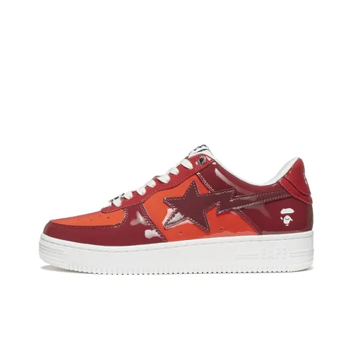 A BATHING APE BAPE STA Комбо Низкий Топ Стильные Скейтбординги Мужской Красный