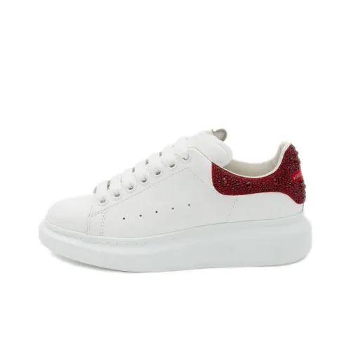 Alexander McQueen Oversized Sneaker Low Топ Стильные Скейтбординги Женские Красно-белый