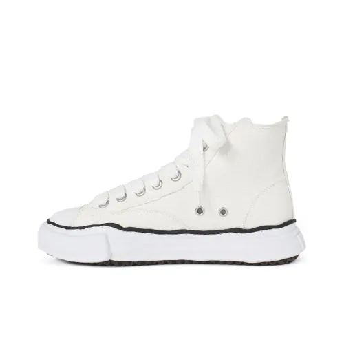 Коллекция сотрудничества MIHARA YASUHIRO Peterson High Топ Стильные Скейтбординги Унисекс Белый