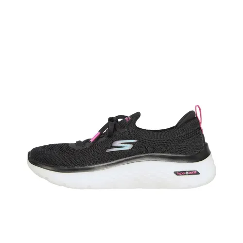 Skechers Go Walk Hyper Burst Low Топ Беговые кроссовки Женские Черный белый