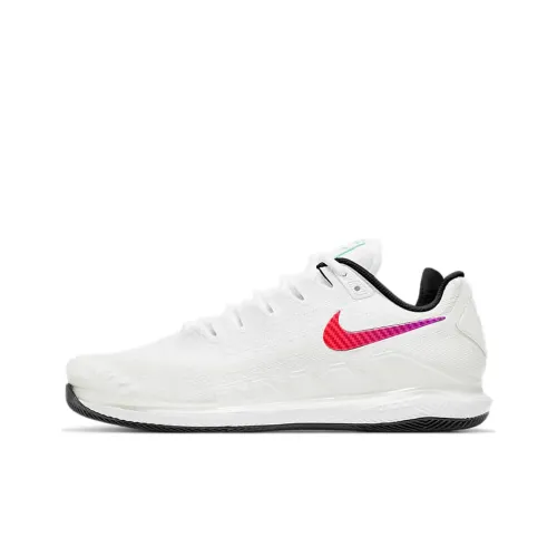 Nike Air Zoom Vapor X Court KNIT Амортизаторы Slip-resistant Низкий топ Кроссовки для тенниса Мужские Белый Розовый