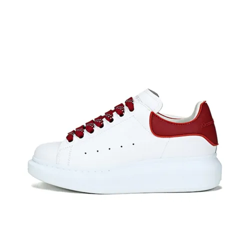 Alexander McQueen Oversized Sneaker Low Топ Стильные Скейтбординги Женские Белые Красные