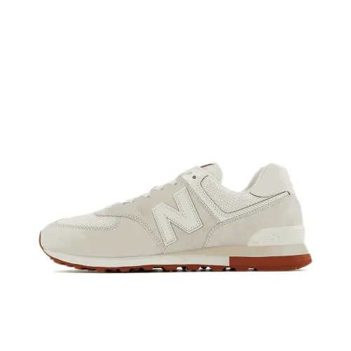 New Balance NB 574 Износостойкий и Легкий Низкий Топ Беговые кроссовки Унисекс Экрю