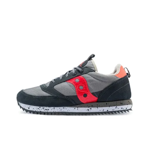 Saucony Jazz Original Амортизаторы Shock Absorbers Противоскользящие Устойчивые к истиранию Дышащие Низкие Беговые кроссовки Мужские Серые
