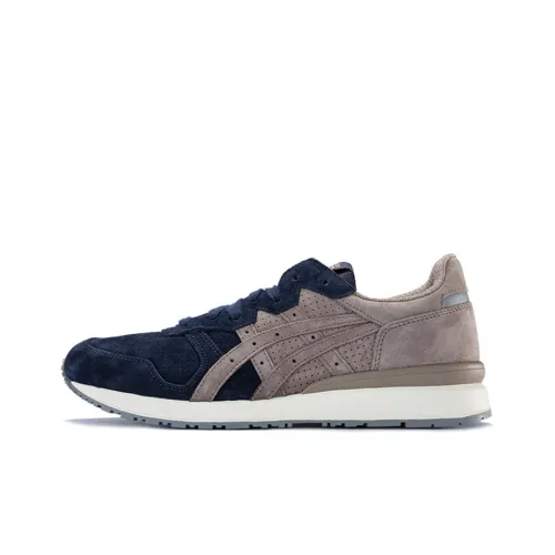 Onitsuka Tiger Ally Аbrasion Resistant Низкие Беговые Кроссовки Унисекс Циан Синий